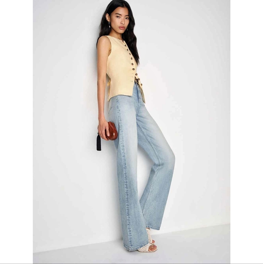 Reformation Wilder Stretch High-Rise Wide-Leg Denim Jeans Daly